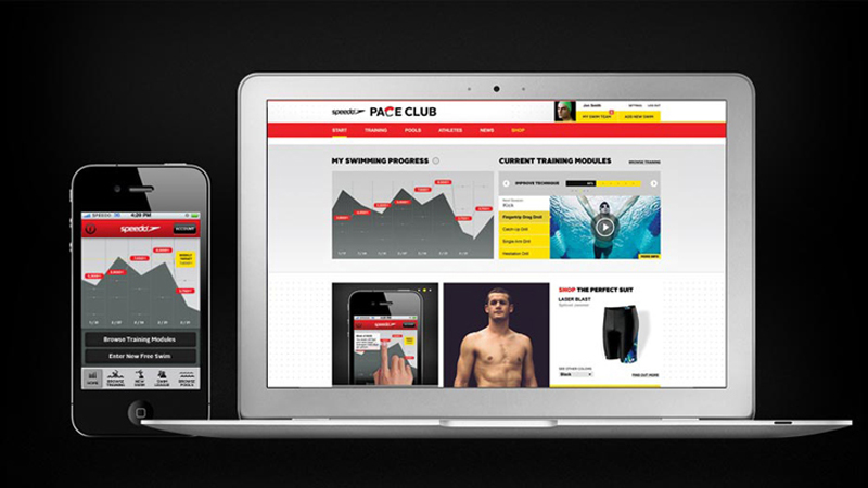 Screenshot of Pace Club iPhone app and website